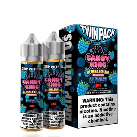 Candy King Twin Pack Bubblegum Blue Razz 2x 60ml Vape Juice