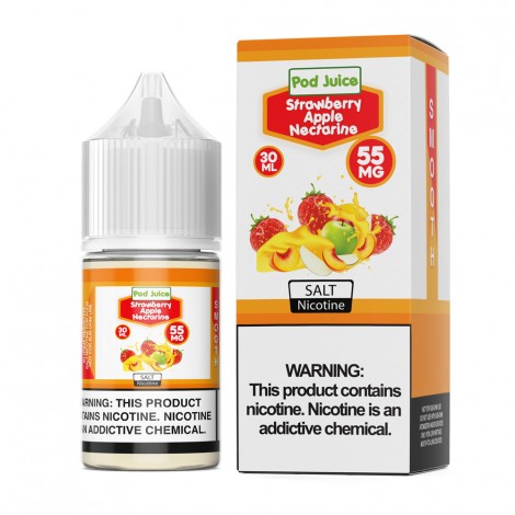 Pod Juice Strawberry Apple Nectarine 30ml Nic Salt Vape Juice