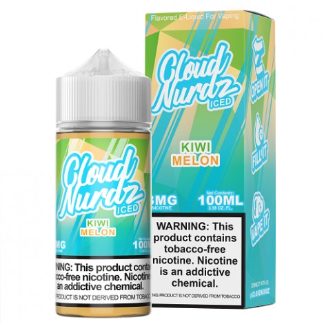 Iced Kiwi Melon 100ml Synthetic Nic Vape Juice - Cloud Nurdz