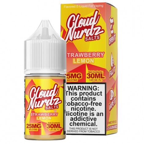 Strawberry Lemon 30ml Synthetic Nic Salt Vape Juice - Cloud Nurdz