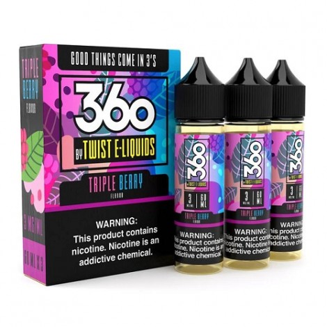 Triple Berry 3x60ml Vape Juice - 360 Twist E-Liquids